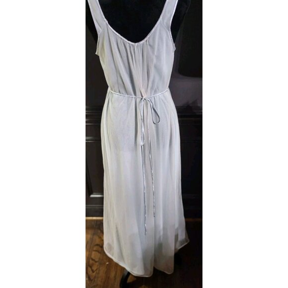 Vintage 1970s Gossard Artemis Pale Blue Double Layer Chiffon Nightgown Wedding S - Picture 8 of 15